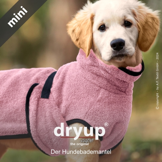 DRYUP Cape Mini Hundebademantel rose